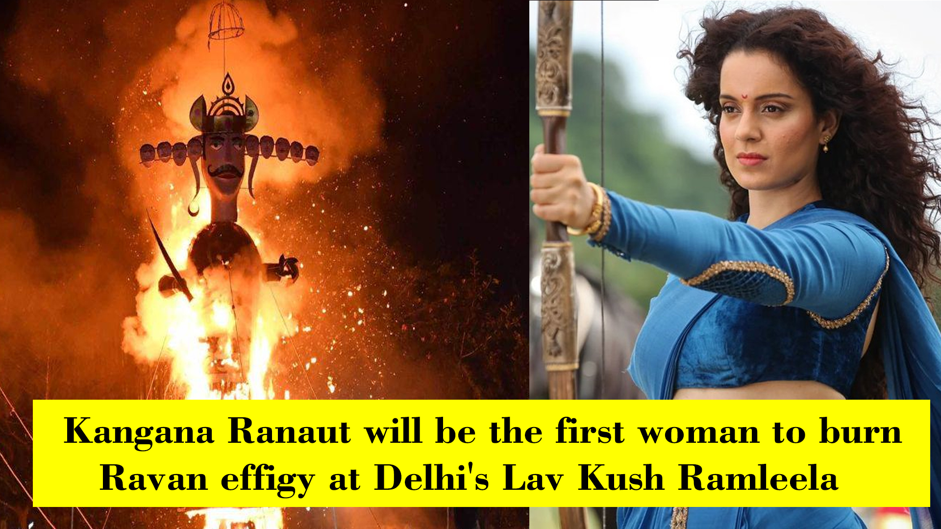 Kangana Ranaut burn Ravan effigy