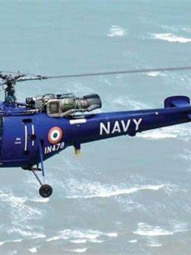 Indian Navy Helicopter in the Sky